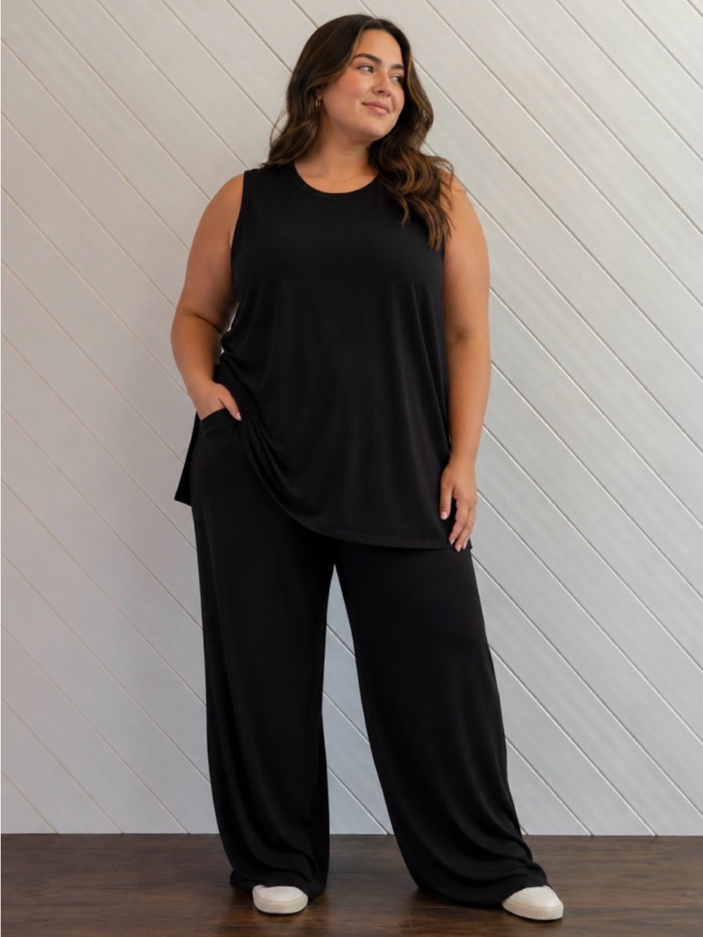 LANE BRYANT Black Tunic Tank
